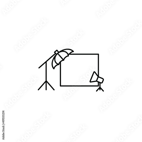 photo studio equipment icons  symbol vector elements for infographic web