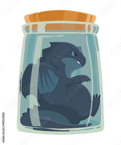 dragon in jar