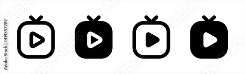 Live tv icon symbol, vector illustration