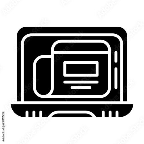 laptop and news