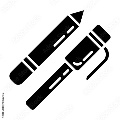 pencil and pen