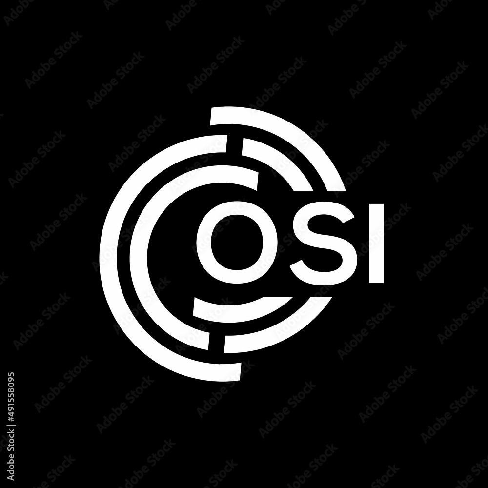 OSI letter logo design on black background. OSI creative initials letter logo concept. OSI letter design. OSI letter logo design on black background. OSI creative initials letter logo concept. OSI letter design.