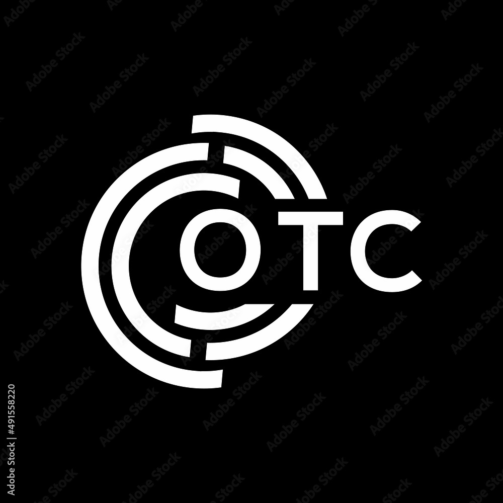 OTC letter logo design on black background. OTC creative initials letter logo concept. OTC letter design. OTC letter logo design on black background. OTC creative initials letter logo concept. OTC letter design.