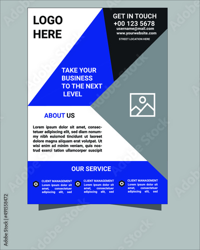 Flyer design template vector design. Layout template in A4 size.Business flyer design a4 template. Vector illustration.Corporate business flyer.