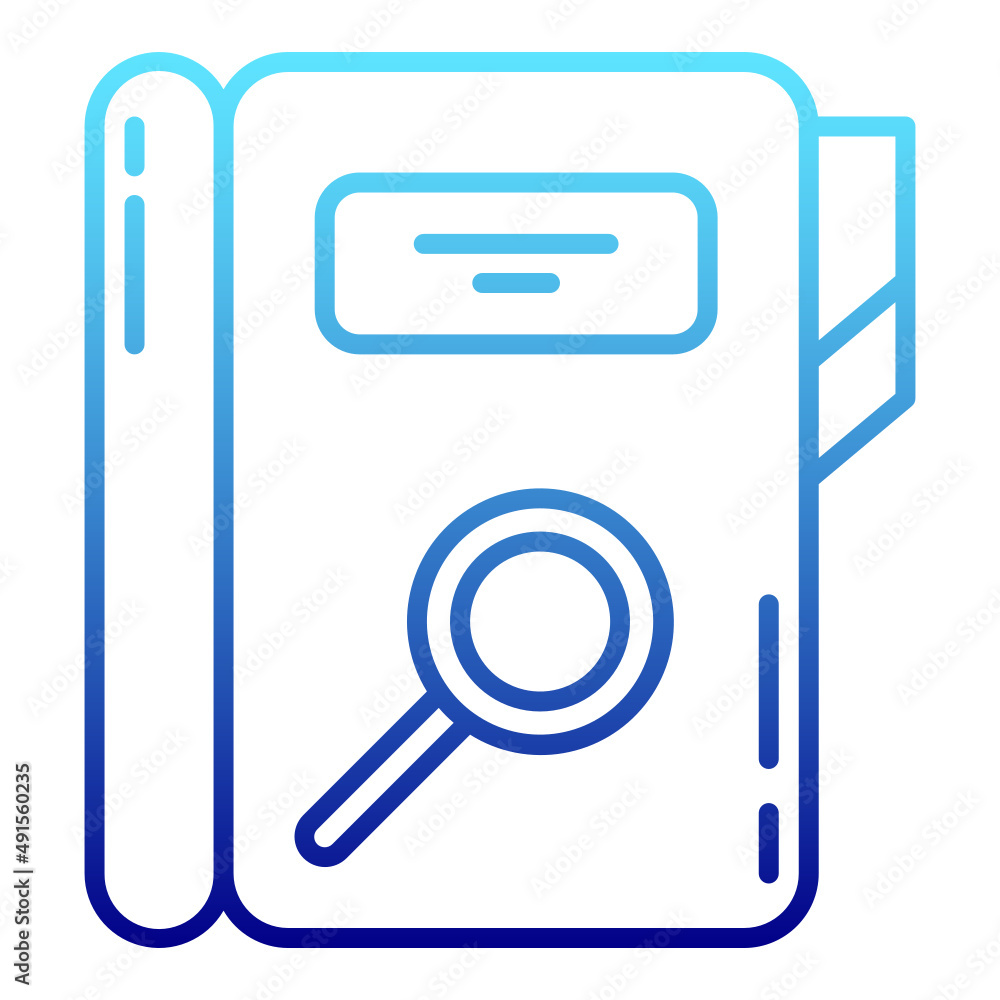 contact book and magnifying contact book and magnifying