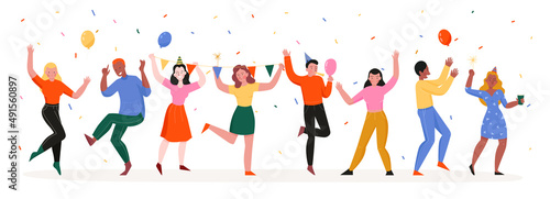 Mass Event Party Illustration