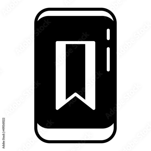 smartphone and bookmark