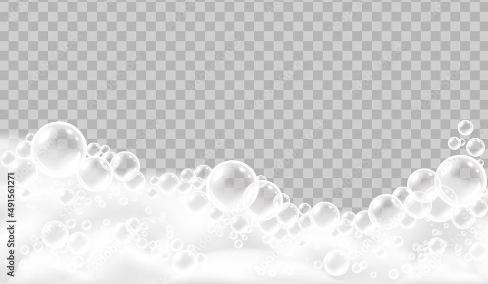 Bath Foam Realistic Concept Bath Foam Realistic Concept