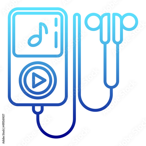 mp3 player and earphone