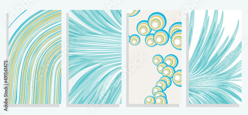 halftone blue abstract bubbles,strays colorful vector  template set