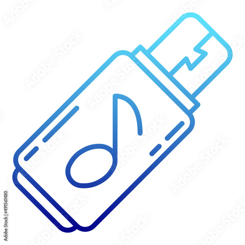 flashdisk and music note