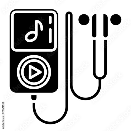 mp3 player and earphone