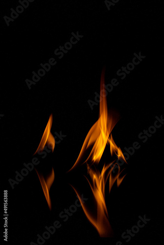 fire on black background