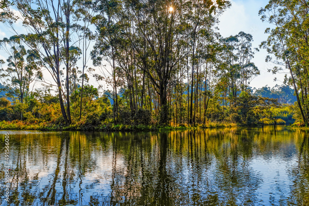 Fototapeta premium Lac et paysage dans le centre-est de Madagascar