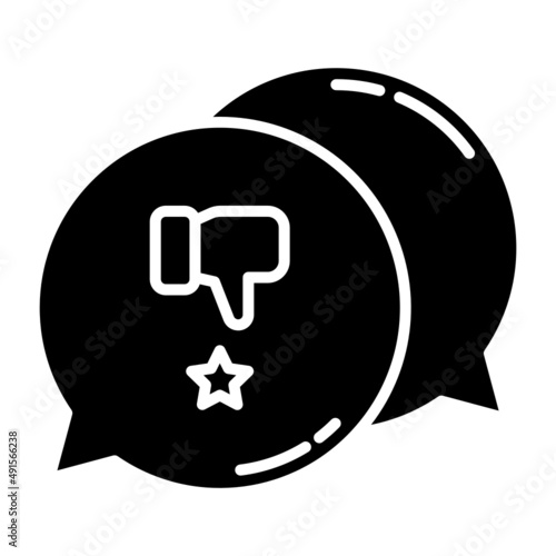 bad feedback and chat bubble