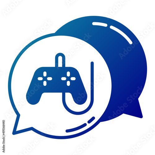 gamepad and chat bubble