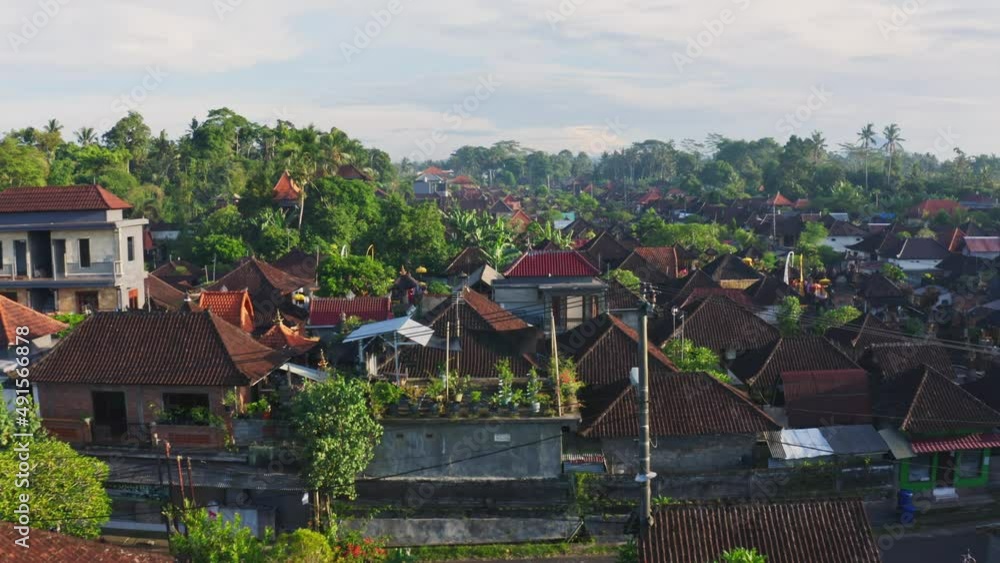 4k Aerial video of small village in Bali, Ubud. 4k Aerial video of small village in Bali, Ubud.