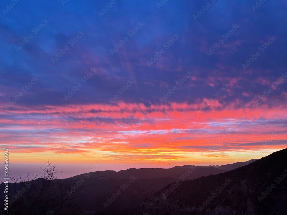 sunset in the mountains sunset in the mountains
