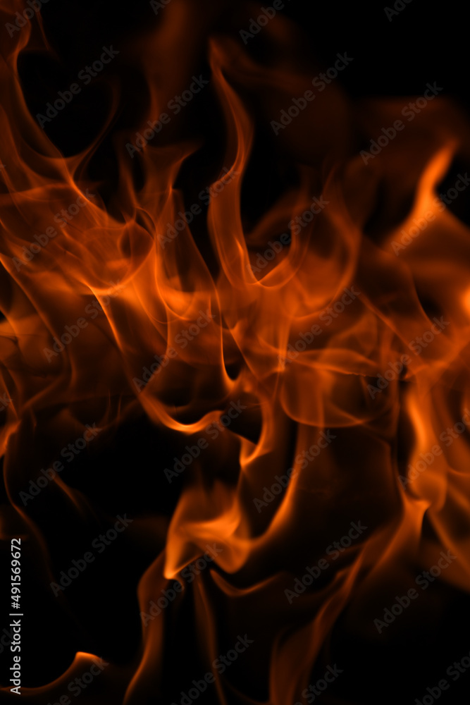 Fire flame burning and fire glowing on black background. Fire flame burning and fire glowing on black background.