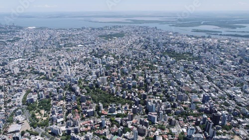 Aerial view of Porto Alegre, RS, Brazil. Aerial view of the biggest city in the South of Brazil. photo