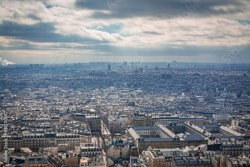 Beautiful views of Paris from Basilique du Sacré-Coeur, France © Marc