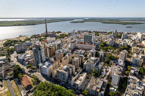 Schilderij op canvas Aerial view of Porto Alegre, RS, Brazil
