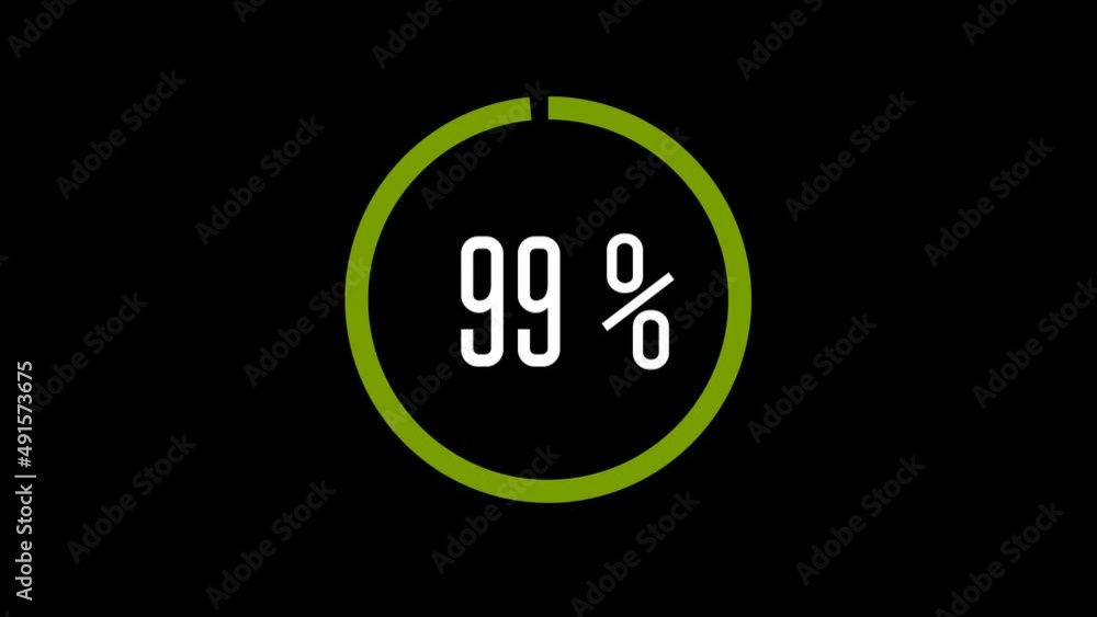 Green Loading Transfer Download Animation 0 to 100. Circular Upload Progress Bar. Infographic For Food Tracker or Fitness App. Alpha Channel. Green Loading Transfer Download Animation 0 to 100. Circular Upload Progress Bar. Infographic For Food Tracker or Fitness App. Alpha Channel.