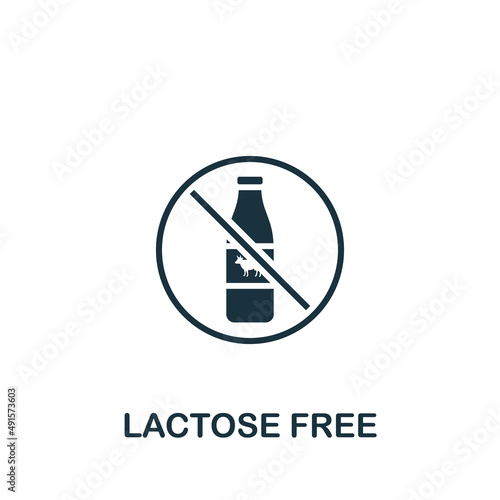 Lactose Free icon. Monochrome simple icon for templates, web design and infographics