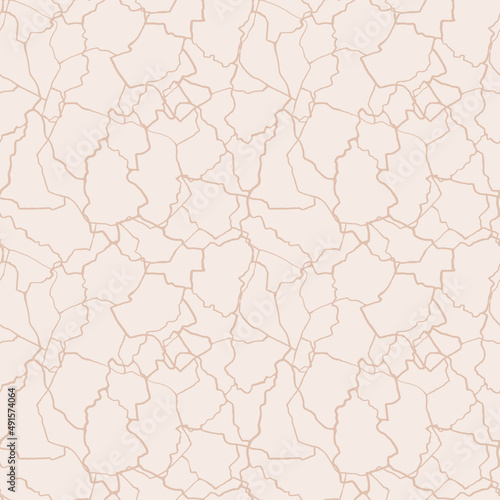 kintsugi art seamless pattern of shards fragments with thin lines in trendy dusty neutral colors palette