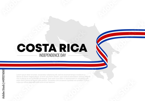 Costa rica independence day background banner poster for national celebration on september 15.