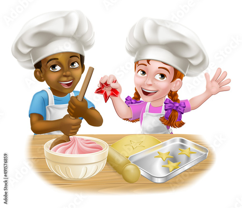 Girl and Boy Cartoon Child ...