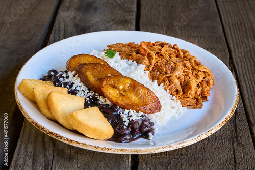 Creole pavilion typical Venezuelan food