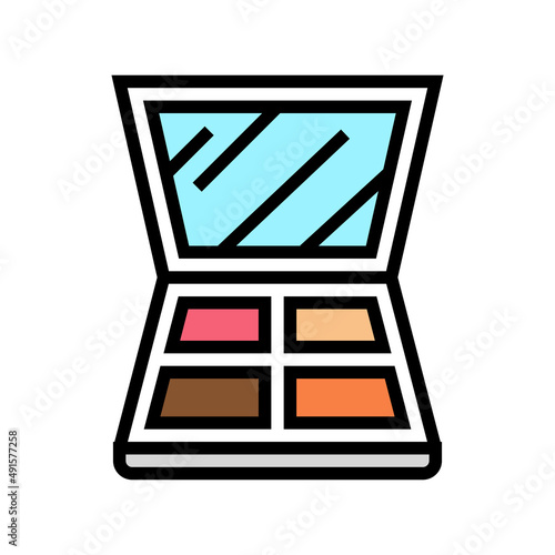 eyeshadow palette color icon vector. eyeshadow palette sign. isolated symbol illustration