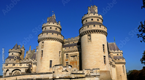Pierrefonds; France - april 3 2017 : historical castle photo