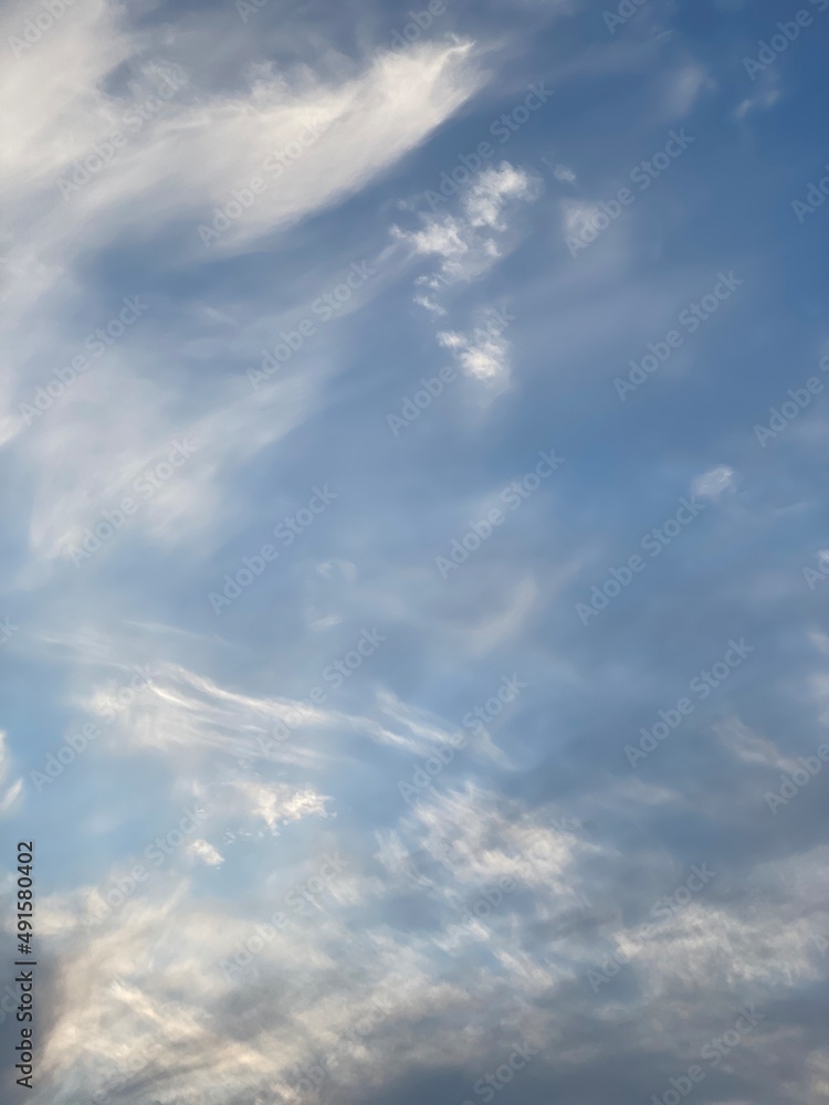 blue sky with clouds during sunset, Tokyo, March 9th, 2022