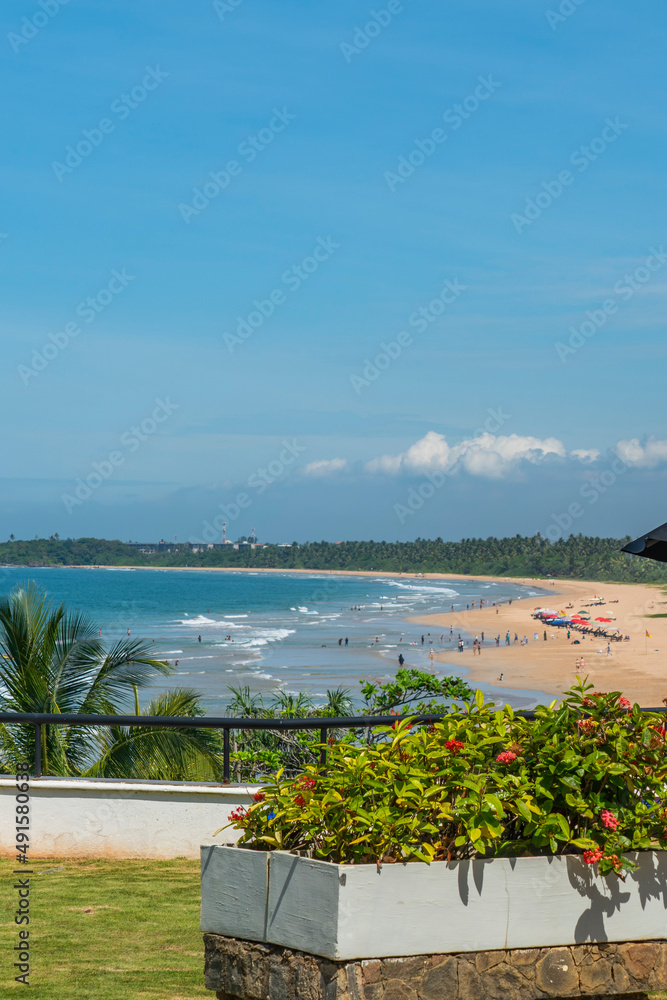 Naklejka premium View over the beach at Bentota, Indian Ocean, Sri Lanka