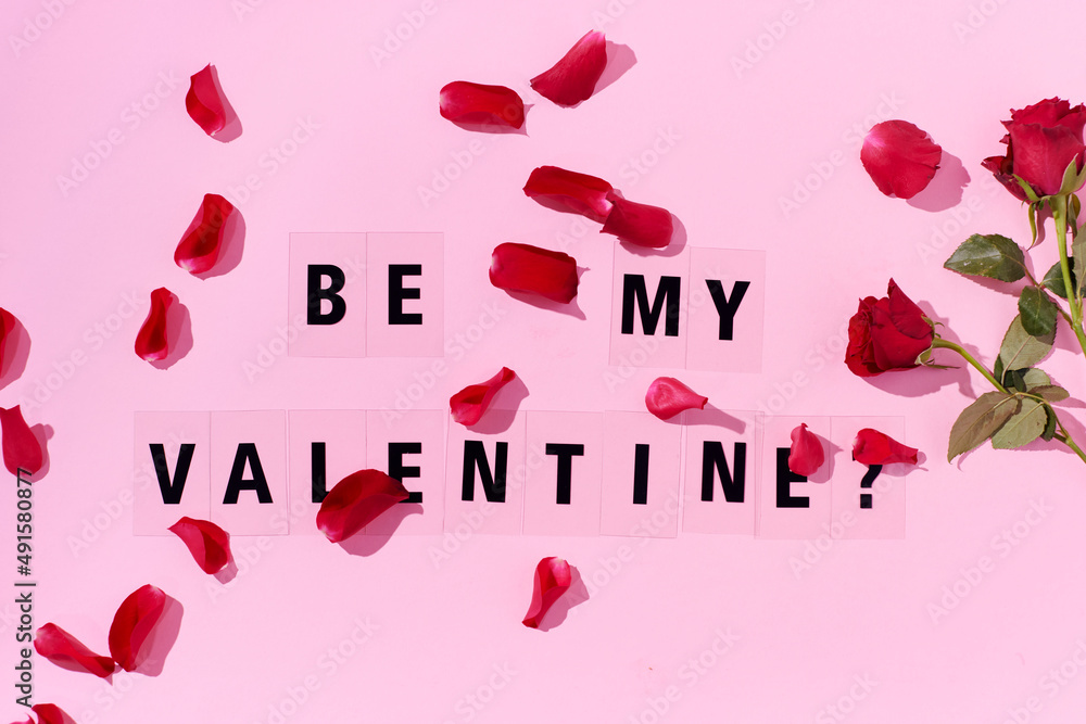 St Valentine's card with red roses St Valentine's card with red roses