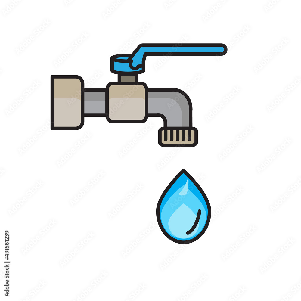dripping water faucet icon vector illustration dripping water faucet icon vector illustration