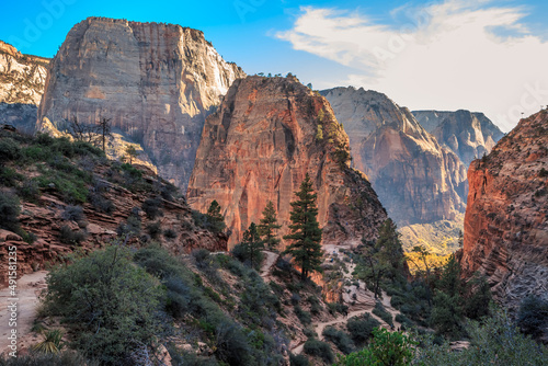 Angels Landing from the West Rim Trail, Zion National Park, Utah