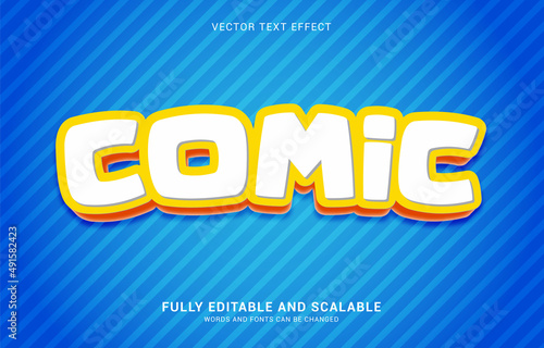 editable text effect, Comic style