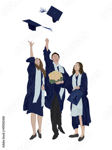 Graduation Day Throwing the Hat