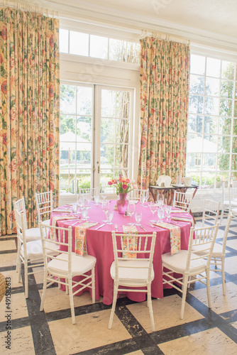 Luxurious table settings for a party