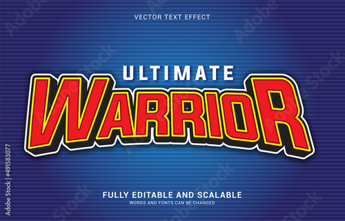 editable text effect, Ultimate Warrior style