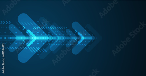 Abstract arrow direction. Technology background