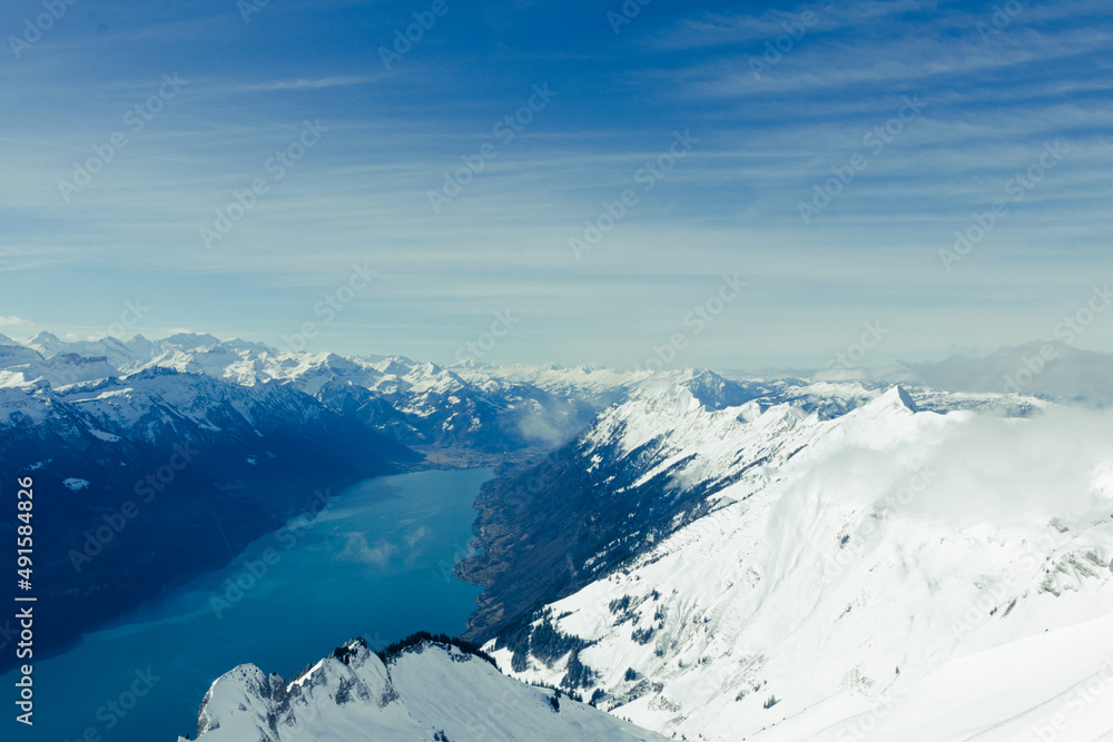 Wonderfull swiss Bernese highlands with the lake of Brienz Wonderfull swiss Bernese highlands with the lake of Brienz