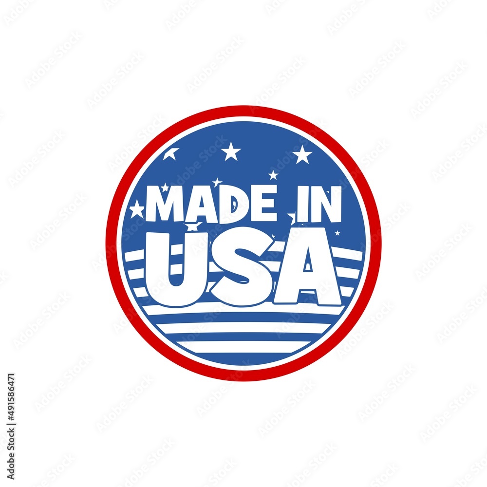 Made in USA badge icon isolated on white background Made in USA badge icon isolated on white background