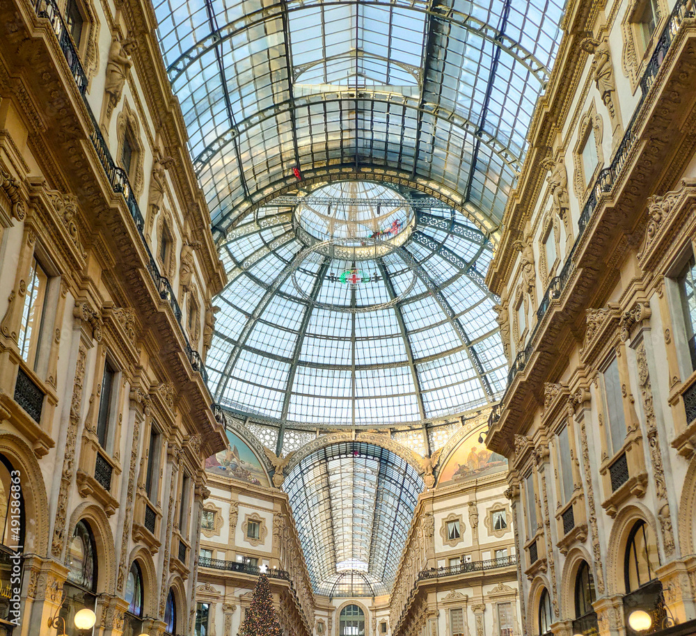 Central areas of winter Milan