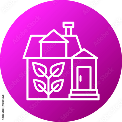 Eco House Icon Style