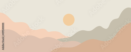 illustration of an illustration of a sunset © arwiyada