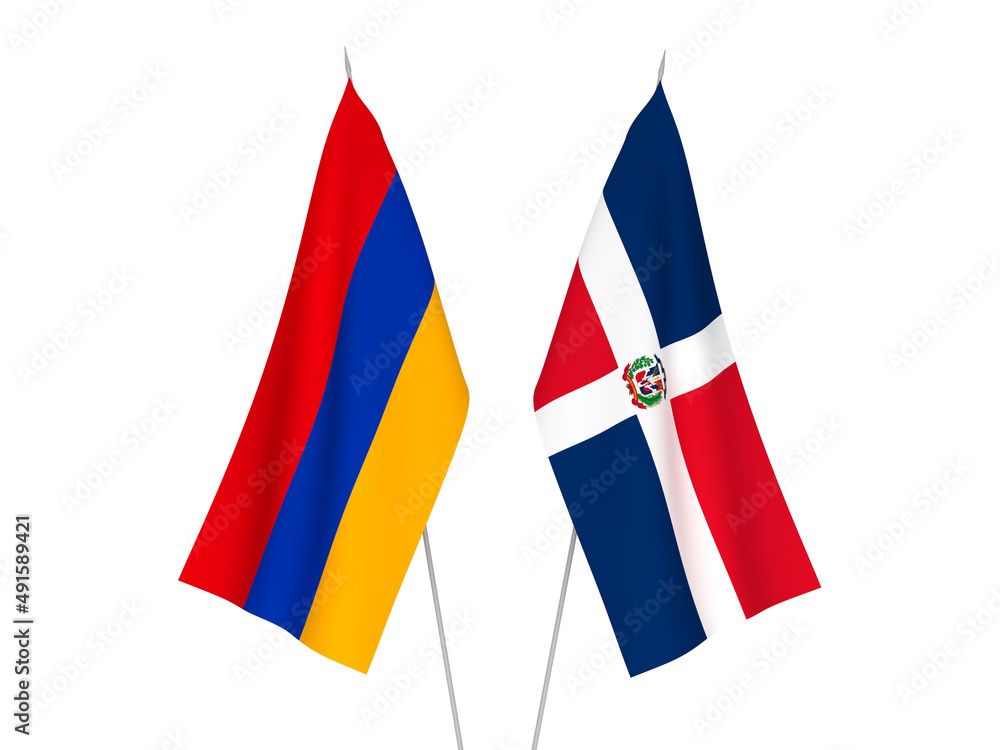 Armenia and Dominican Republic flags